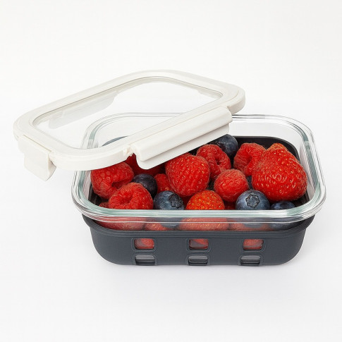 Cook Show Scatola + Copertura trasparente + Protezione in silicone 145x105mm H47mm 370ml