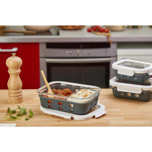 Cook Show Scatola + Copertura trasparente + Protezione in silicone 170x125mm H53mm 660ml
