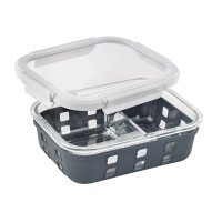 Cook Show Scatola scomparti + Copertura trasparente + Protezione in silicone 198x148mm H60mm 980ml