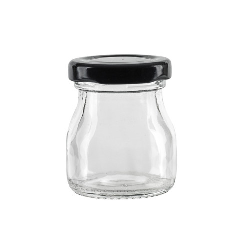 Vasetto in vetro tondo con tappo in alluminio (GL70 + ALU41)  H58mm 50ml