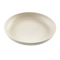 Piatto Huskly riutilizzabile in materiale composito beige  H30mm