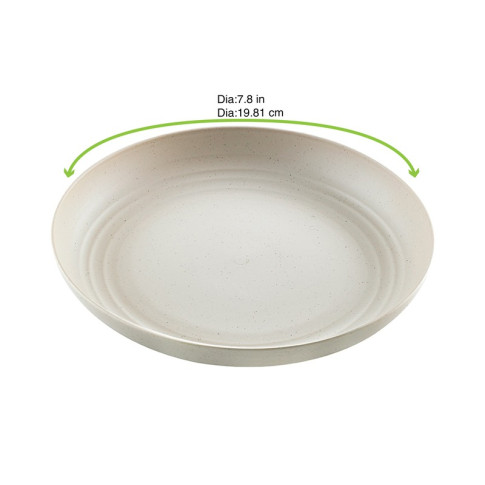 Piatto Huskly riutilizzabile in materiale composito beige  H30mm