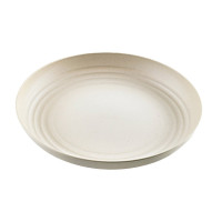 Piatto Huskly riutilizzabile in materiale composito beige  H30mm