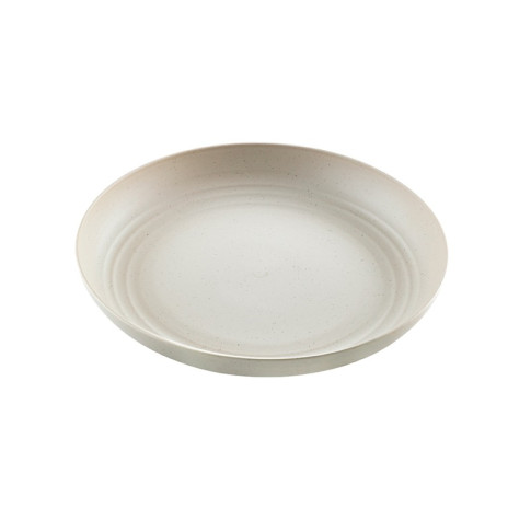 Piatto Huskly riutilizzabile in materiale composito beige  H30mm
