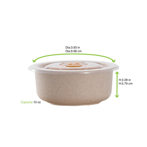 Ciotola Huskly riutilizzabile in materiale composito beige  H58mm 300ml
