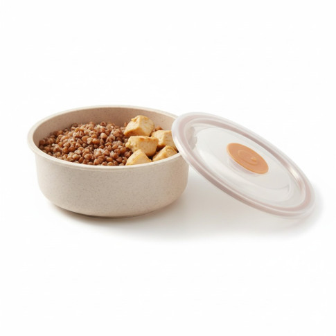 Ciotola Huskly riutilizzabile in materiale composito beige  H65mm 500ml