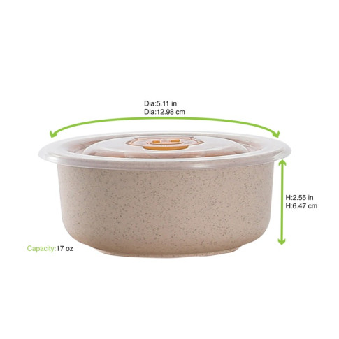 Ciotola Huskly riutilizzabile in materiale composito beige  H65mm 500ml