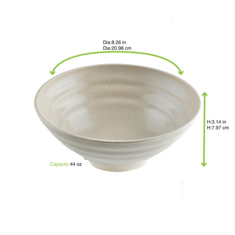 Ciotola Huskly riutilizzabile in materiale composito beige  H80mm 1300ml