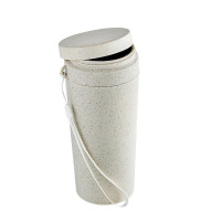 Bottiglia Huskly riutilizzabile con coperchio in materiale composito beige  H165mm 310ml