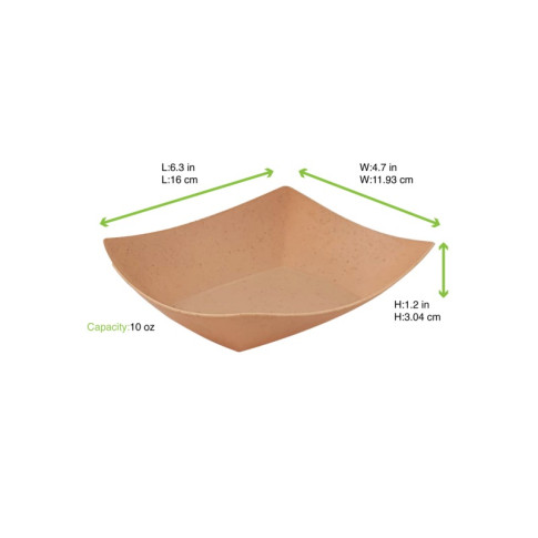Vassoio per barche in Kraft riutilizzabile 160x120mm H30mm