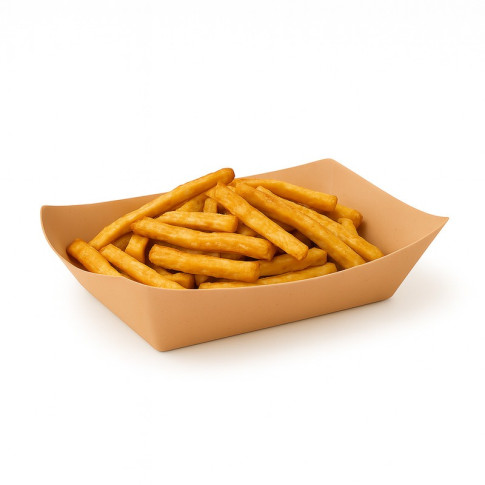 Vassoio per barche in Kraft riutilizzabile 218x155mm H40mm