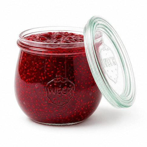 Barattolo Weck con coperchio in vetro incluso, guarnizioni e ganci venduti separatamente (GL70)  H86mm 330ml
