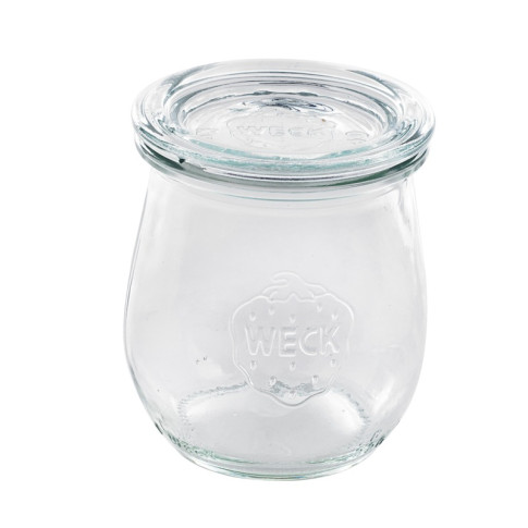 Barattolo Weck con coperchio in vetro incluso, guarnizioni e ganci venduti separatamente (GL70)  H86mm 200ml