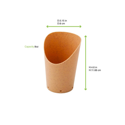 Astuccio Wrap riutilizzabile color kraft  H118mm 220ml