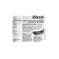 Sacchetto in carta bianca aperto su 2 lati, decorazione stampa di giornale 170x170mm