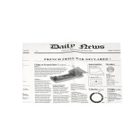Carta per alimenti bianca antiunto, decorazione stampa di giornale 270x350mm