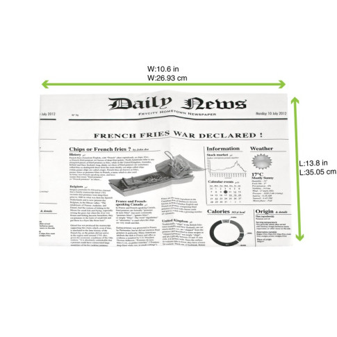 Carta per alimenti bianca antiunto, decorazione stampa di giornale 270x350mm