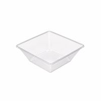 Insalatiera in  PET quadrata trasparente 195x195mm H70mm 1000ml