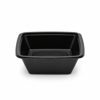 Insalatiera in PET quadrata nera con coperchio 160x160mm H70mm 750ml