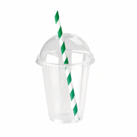 Contenitore in PET trasparente con coperchio a cupola  H85mm 200ml