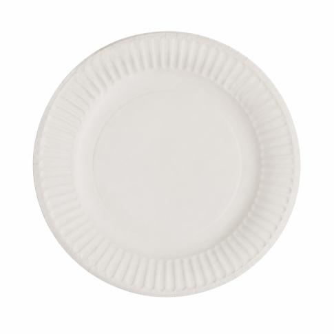 Piatto in cartone bianco  H11mm