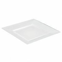 Piatto "Quadra" in PS riutilizzabile trasparente 280x280mm H40mm
