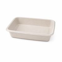 Vaschetta sigillabile in polpa di canna da zucchero 1/4 265x160mm H55mm 1450ml