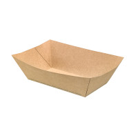 Barchetta in cartone kraft laminato in PE antiunto 235x160mm H70mm 1200ml