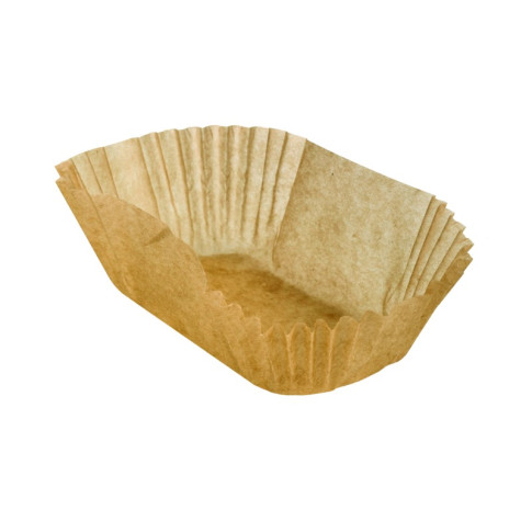 Pirottino ovale in carta da forno scura siliconata 145x115mm H35mm