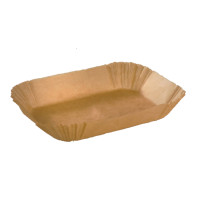 Pirottino ovale in carta da forno scura siliconata 205x145mm H45mm