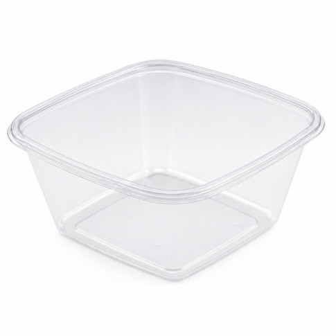 Insalatiera in PET quadrata trasparente 190x190mm H45mm 750ml