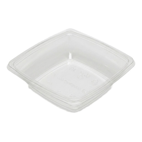 Insalatiera in PET quadrata trasparente 195x195mm H46mm 750ml