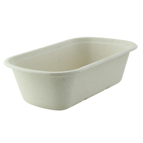 Vaschetta in polpa di canna da zucchero scura 230x135mm H65mm 1150ml