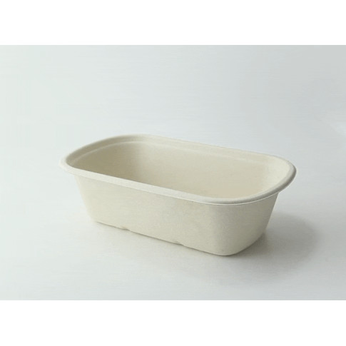 Vaschetta in polpa di canna da zucchero scura 230x135mm H65mm 1150ml