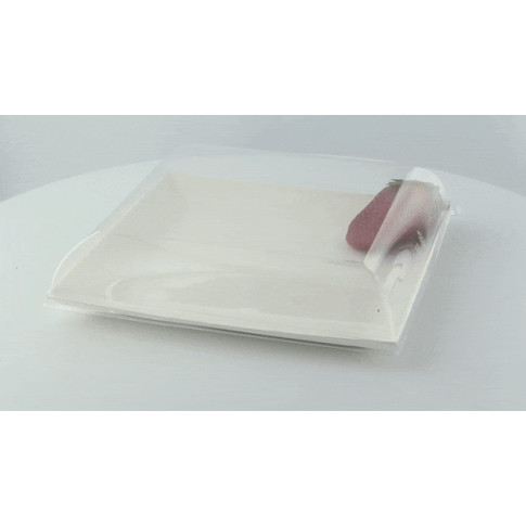 Coperchio BioNchic in PET trasparente (PET1) 181x181mm H30mm