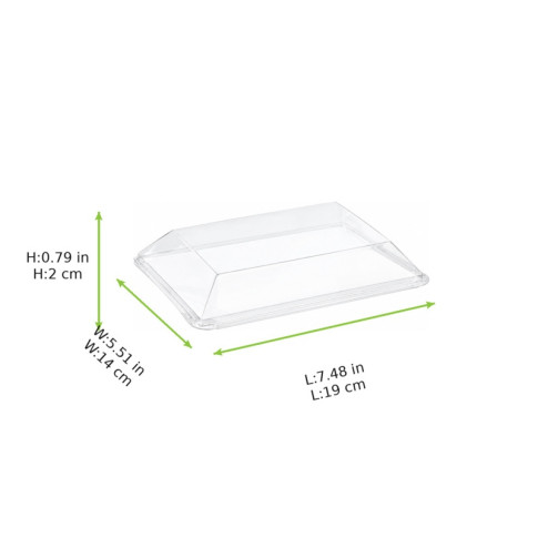 Coperchio in PET trasparente per vassoio Scandinavia (PET1) 190x140mm H20mm