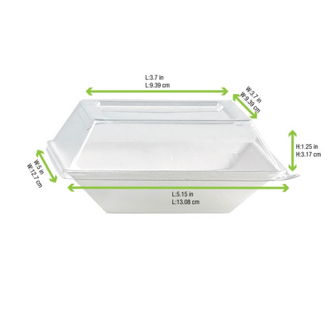 Coperchio per vassoi EcoDesign (PET1) 132x132mm H31mm