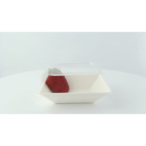Coperchio per vassoi EcoDesign (PET1) 132x132mm H31mm