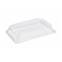 Coperchio in PET trasparente per vassoio in polpa (PET1) 165x230mm H46mm