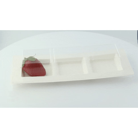 Coperchio in PET per piatto in polpa (PET1) 260x110mm H32mm