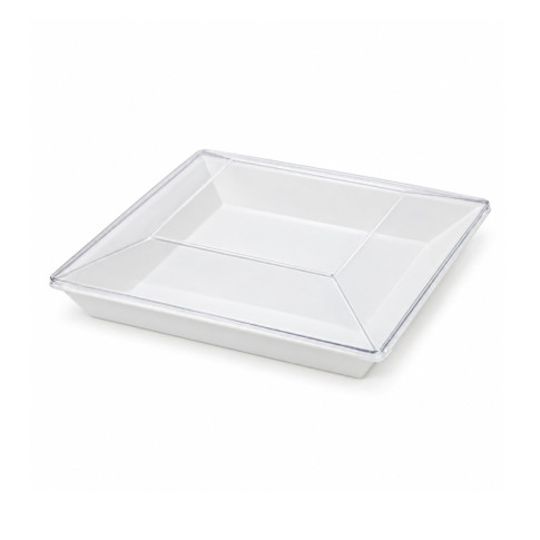 Coperchio in PET trasparente quadrato 280x280mm H40mm