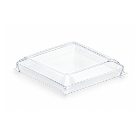 Coperchio in plastica per piattino fingerfood Taiti (PET1) 46x46mm H10mm