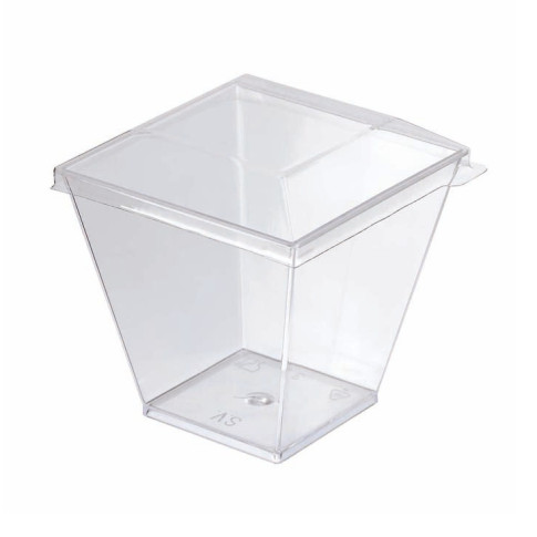 Coperchio in plastica per piattino fingerfood Zeno (PET1) 65x65mm
