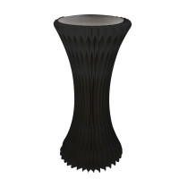 Tavolo pieghevole nero illuminato con piano in acrilico  H1 000mm