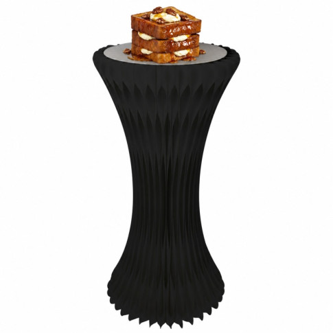 Tavolo pieghevole nero illuminato con piano in acrilico  H1 000mm
