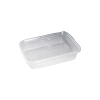 Contenitore rotondo traslucido in PP con coperchio 188x126mm H50mm 750ml