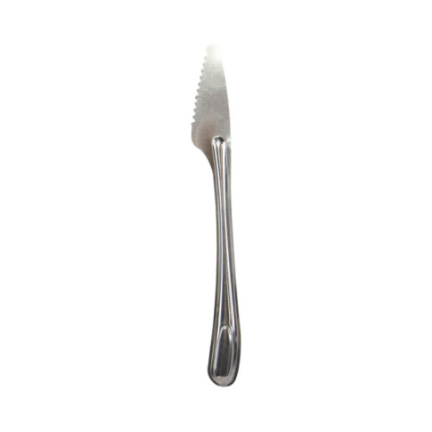Coltello da tavola in acciaio inox con fodero, da lavare prima dell'uso  159x19mm H2mm