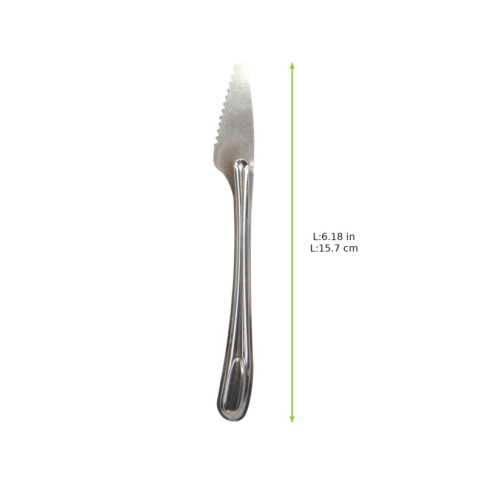 Coltello da tavola in acciaio inox con fodero, da lavare prima dell'uso  159x19mm H2mm
