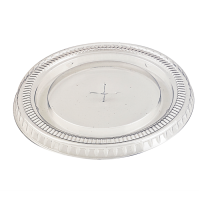 Coperchio piattp in PET trasparente con foro  H10mm