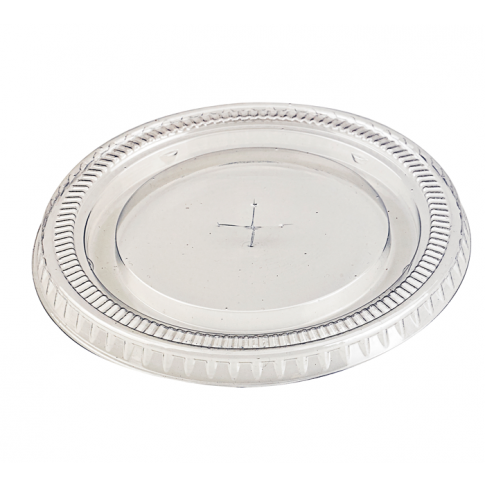 Coperchio piattp in PET trasparente con foro  H10mm